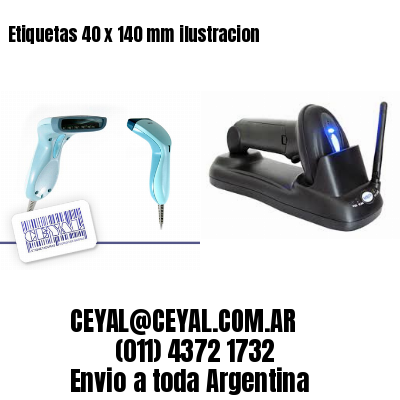 Etiquetas 40 x 140 mm ilustracion