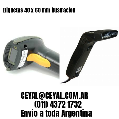 Etiquetas 40 x 60 mm ilustracion