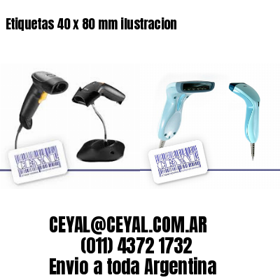 Etiquetas 40 x 80 mm ilustracion