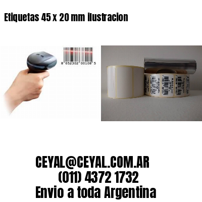 Etiquetas 45 x 20 mm ilustracion