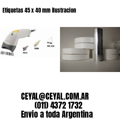 Etiquetas 45 x 40 mm ilustracion