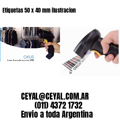 Etiquetas 50 x 40 mm ilustracion