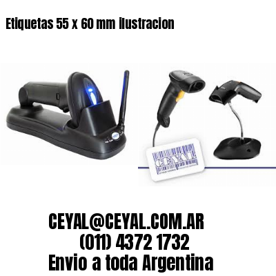 Etiquetas 55 x 60 mm ilustracion