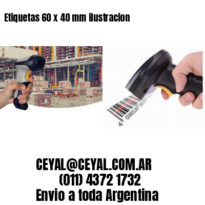 Etiquetas 60 x 40 mm ilustracion