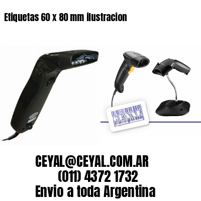 Etiquetas 60 x 80 mm ilustracion