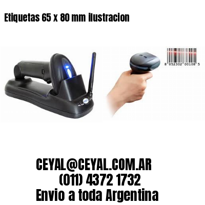 Etiquetas 65 x 80 mm ilustracion