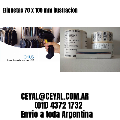 Etiquetas 70 x 100 mm ilustracion