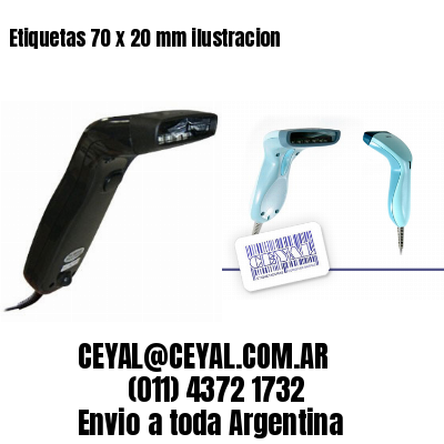 Etiquetas 70 x 20 mm ilustracion