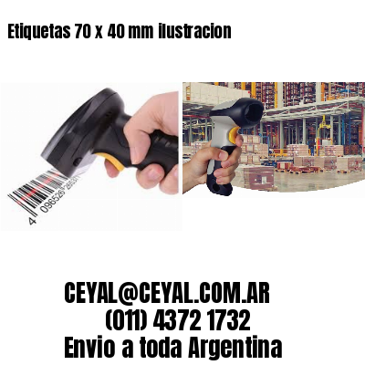 Etiquetas 70 x 40 mm ilustracion