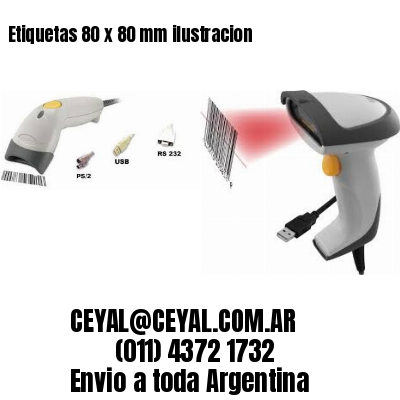 Etiquetas 80 x 80 mm ilustracion