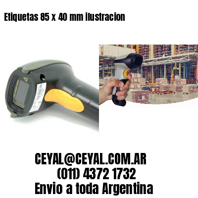 Etiquetas 85 x 40 mm ilustracion