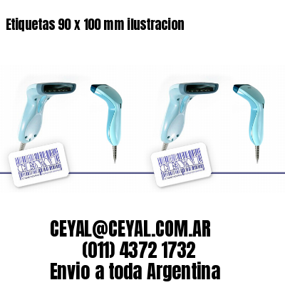 Etiquetas 90 x 100 mm ilustracion