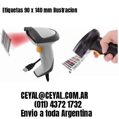 Etiquetas 90 x 140 mm ilustracion