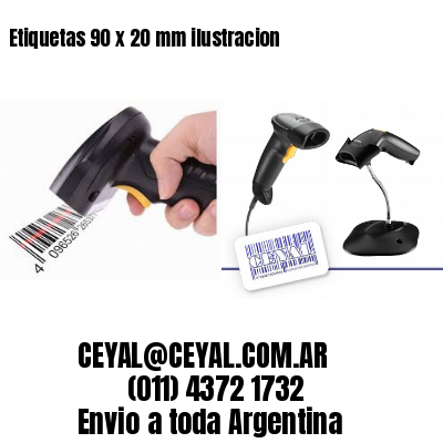 Etiquetas 90 x 20 mm ilustracion