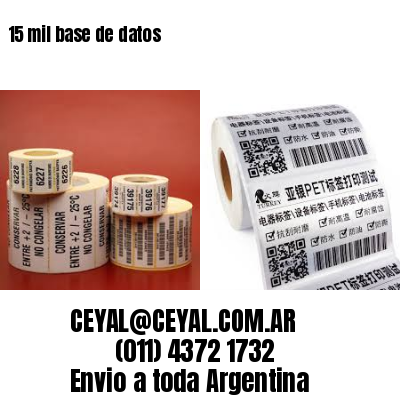 15 mil base de datos