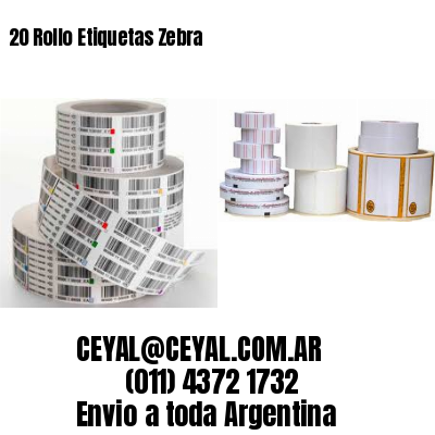 20 Rollo Etiquetas Zebra