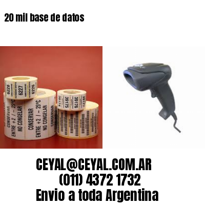 20 mil base de datos