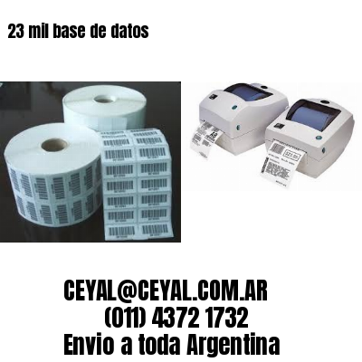 23 mil base de datos