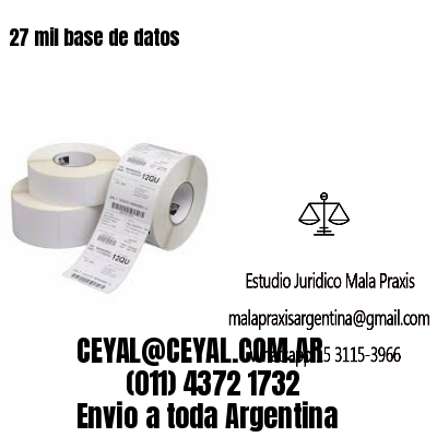 27 mil base de datos