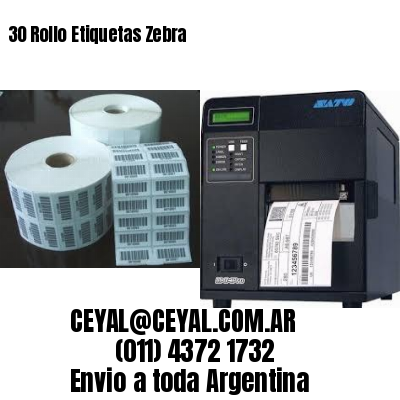 30 Rollo Etiquetas Zebra