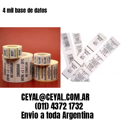 4 mil base de datos