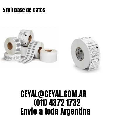 5 mil base de datos