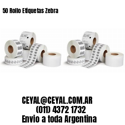 50 Rollo Etiquetas Zebra