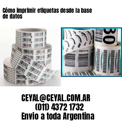 Cómo imprimir etiquetas desde la base de datos