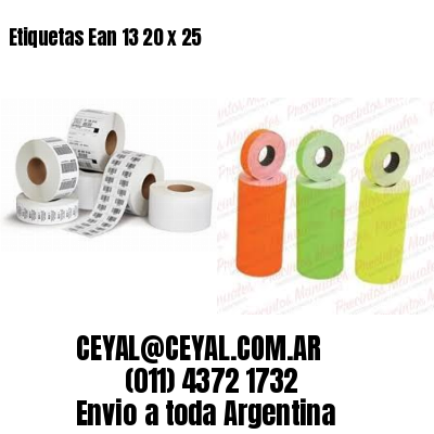 Etiquetas Ean 13 20 x 25 