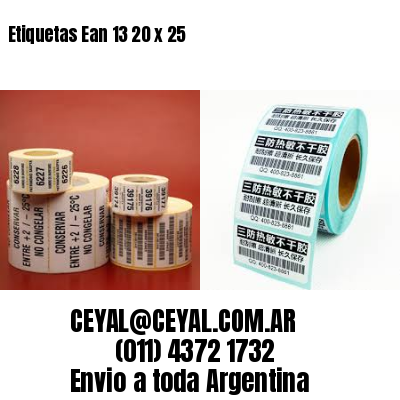 Etiquetas Ean 13 20 x 25
