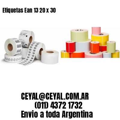 Etiquetas Ean 13 20 x 30