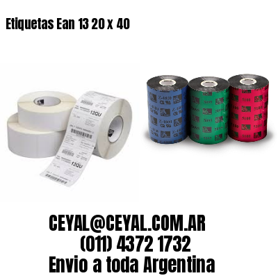 Etiquetas Ean 13 20 x 40