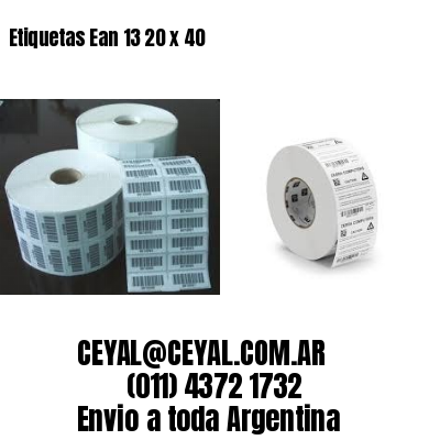 Etiquetas Ean 13 20 x 40