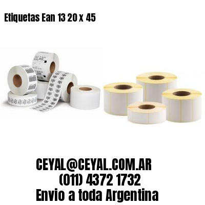 Etiquetas Ean 13 20 x 45 