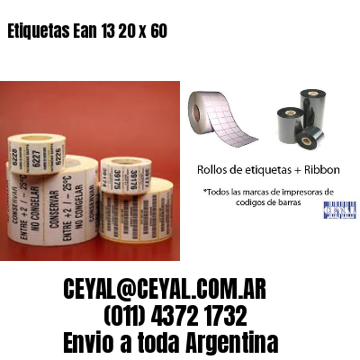 Etiquetas Ean 13 20 x 60