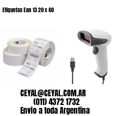 Etiquetas Ean 13 20 x 60