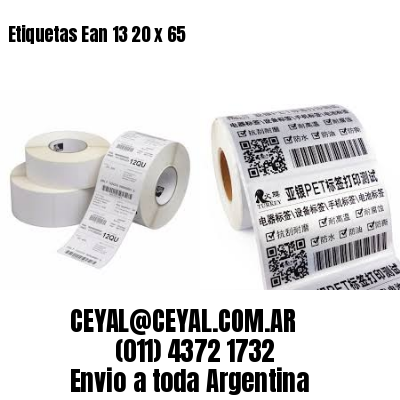 Etiquetas Ean 13 20 x 65