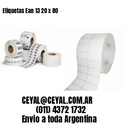 Etiquetas Ean 13 20 x 80