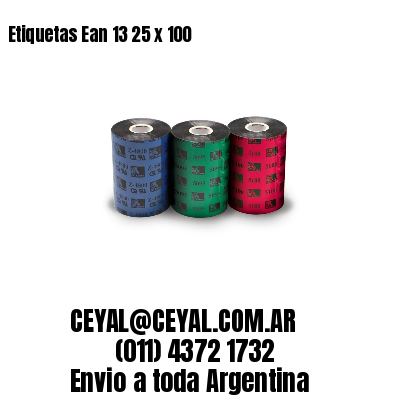 Etiquetas Ean 13 25 x 100