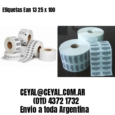 Etiquetas Ean 13 25 x 100