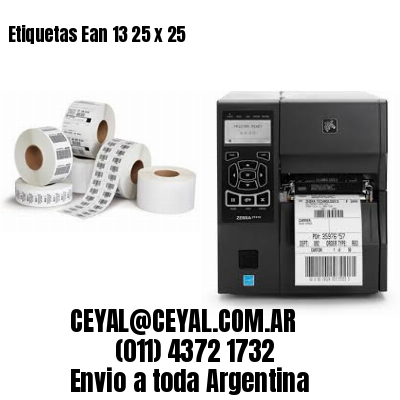 Etiquetas Ean 13 25 x 25