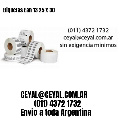 Etiquetas Ean 13 25 x 30 