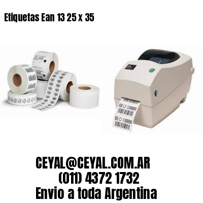 Etiquetas Ean 13 25 x 35