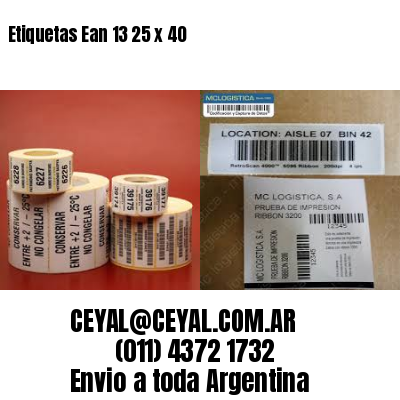 Etiquetas Ean 13 25 x 40