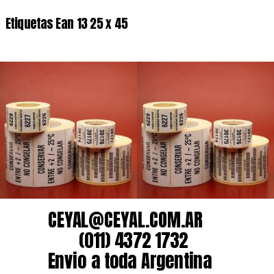 Etiquetas Ean 13 25 x 45