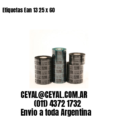 Etiquetas Ean 13 25 x 60