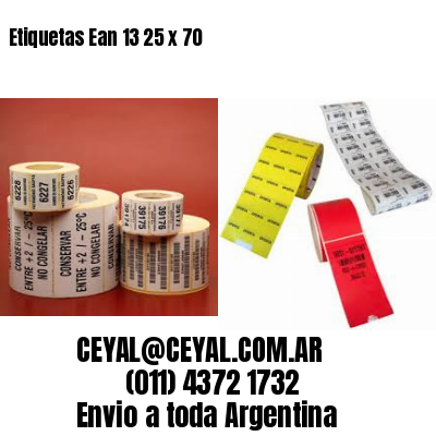Etiquetas Ean 13 25 x 70 