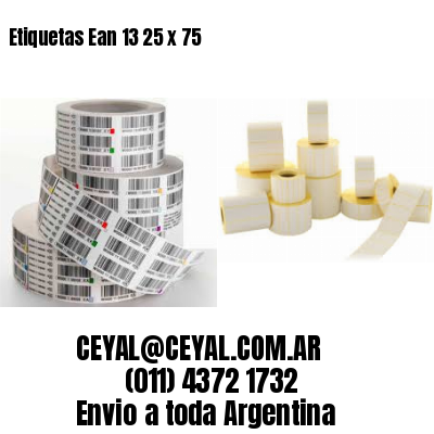 Etiquetas Ean 13 25 x 75
