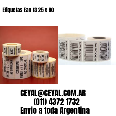 Etiquetas Ean 13 25 x 80