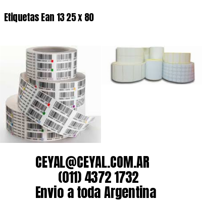 Etiquetas Ean 13 25 x 80